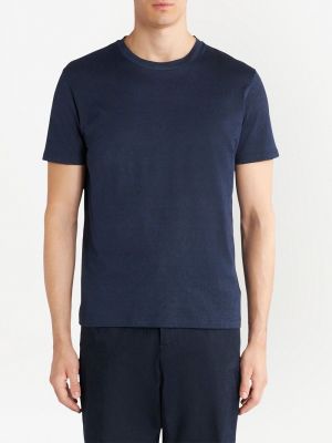 Kokvilnas t-krekls ar apdruku ar lāsīšu rakstu Etro zils