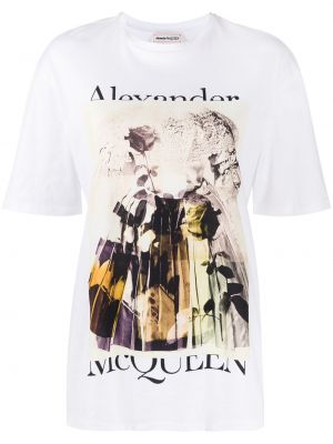 Camiseta con estampado Alexander Mcqueen blanco