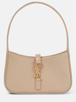 Læder mini taske Saint Laurent beige