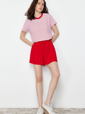 Плетени шорти Trendyol червено