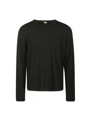 Czarny sweter z okrągłym dekoltem Massimo Alba