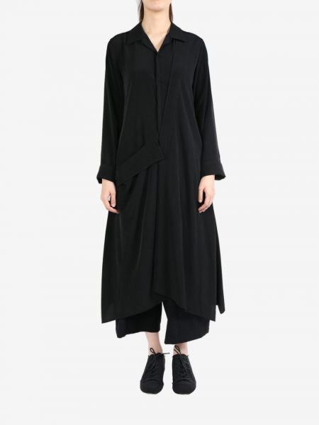 Päällystetty pitkä mekko Yohji Yamamoto musta