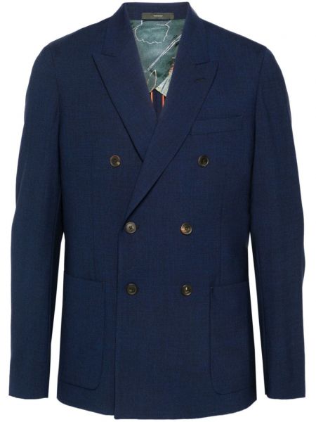 Dobbeltradet blazer Paul Smith blå