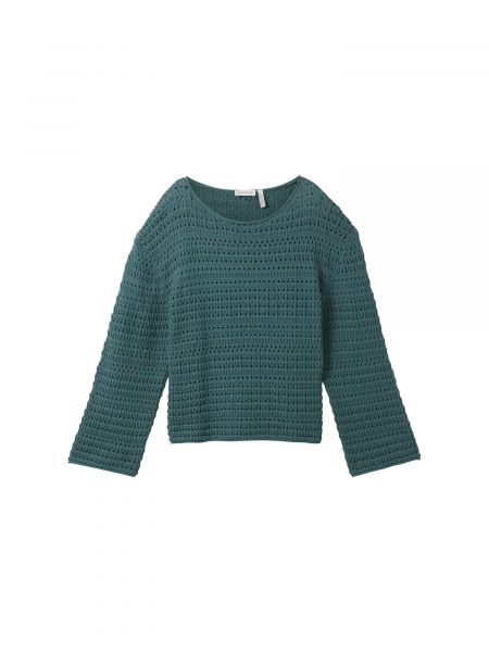 Пуловер Tom Tailor зелено