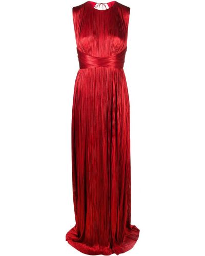 Платье со сборками Maria Lucia Hohan, красное