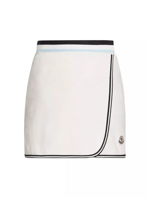 Хлопковая юбка мини Moncler белая