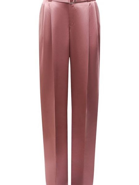 Шелковые шерстяные брюки Jacob Lee розовые
