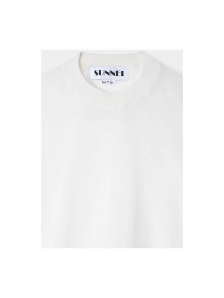 Camiseta de manga larga de punto manga larga Sunnei blanco