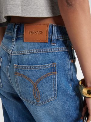 High waist straight jeans Versace blau