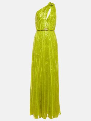 Макси рокля с пайети Elie Saab зелено