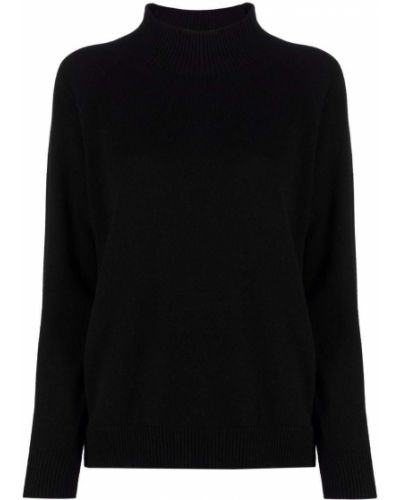 Jersey cuello alto de punto con cuello alto de tela jersey Peserico negro