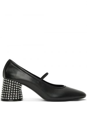 Полуотворени обувки с кристали Khaite черно