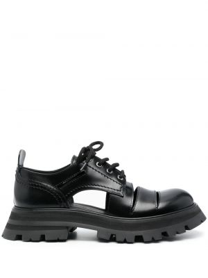 Pantofi oxford din piele Alexander Mcqueen negru