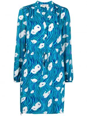 Košeľové šaty Dvf Diane Von Furstenberg modrá
