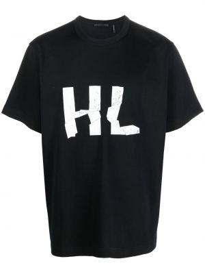 Тениска с принт Helmut Lang черно