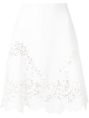 Кружевная юбка мини на шнуровке Ermanno Scervino, белая