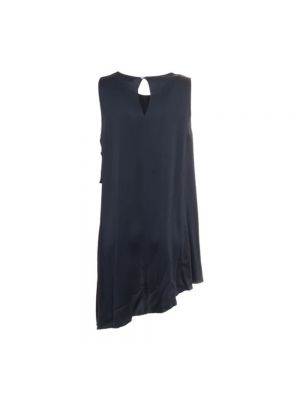 Jedwabna sukienka mini bez rękawów Antonelli Firenze niebieska