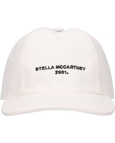 Памучна шапка с козирки Stella Mccartney черно