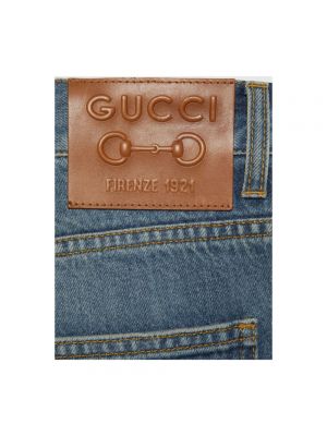 Proste jeansy Gucci niebieskie