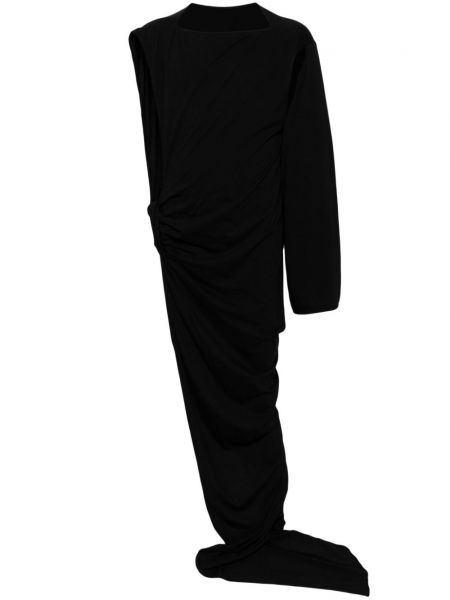 Pamučna košulja s draperijom Rick Owens Drkshdw crna
