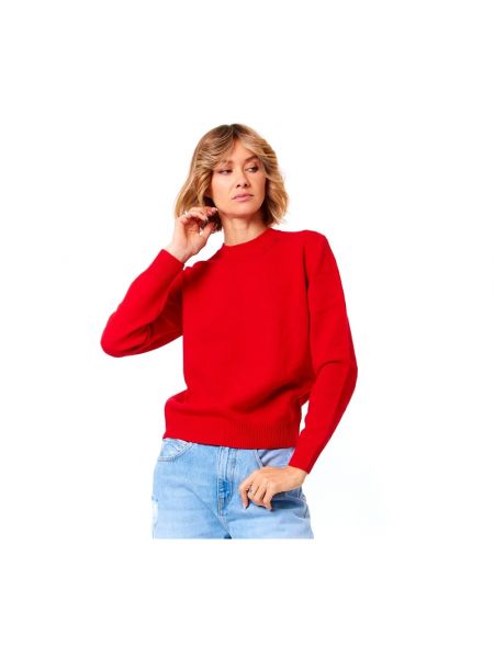 Sweter z okrągłym dekoltem Mc2 Saint Barth czerwony