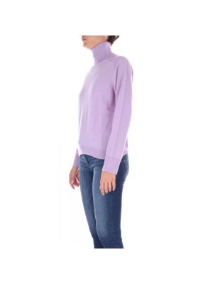 Jersey cuello alto con cuello alto manga larga de tela jersey Liviana Conti violeta