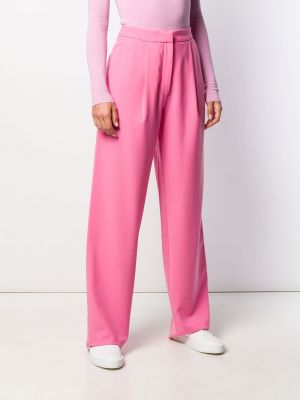 Rovné kalhoty s vysokým pasem Chinti And Parker růžové