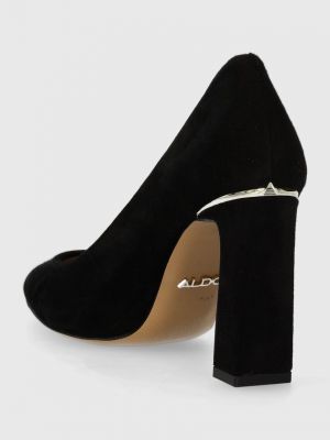 Pantofi din piele cu toc Aldo negru