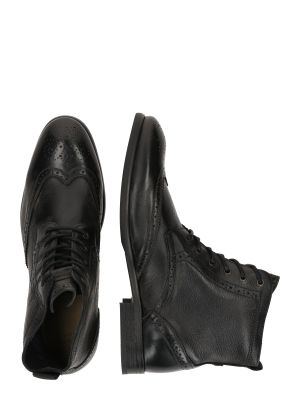 Čizme s vezicama Hudson London crna