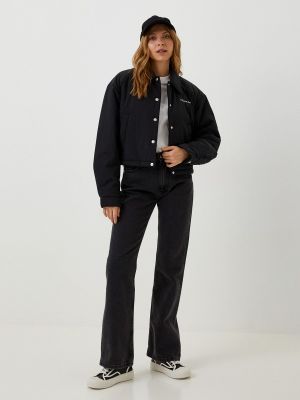 Утепленная джинсовая куртка Calvin Klein Jeans черная