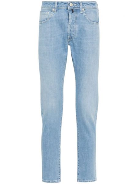 Slim fit priliehavé strečové džínsy Incotex modrá