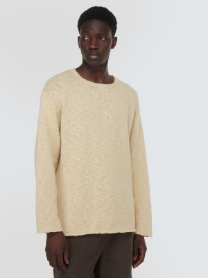 Bombažni pulover Commas bela