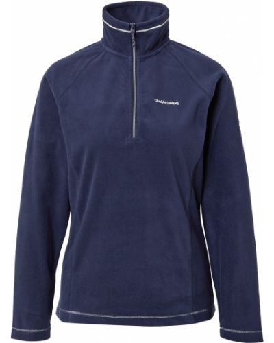 Priliehavý sveter s výšivkou na zips Craghoppers - modrá