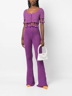 Pantalon large Moschino violet