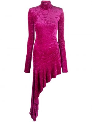 Aksamitna sukienka długa The Andamane różowa