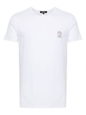 Тениска с принт Versace бяло