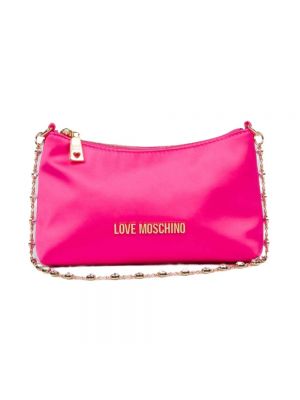 Satynowa torba na ramię Love Moschino