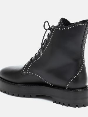 Ankle boots sznurowane skórzane koronkowe Alaã¯a czarne