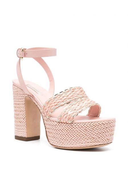 Sandales ar platformu Casadei rozā