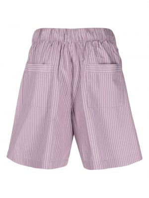 Shorts en coton à rayures à imprimé Tekla