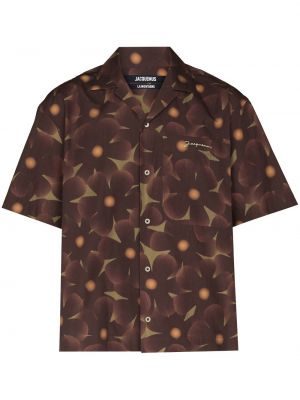 Camisa de flores con estampado Jacquemus marrón