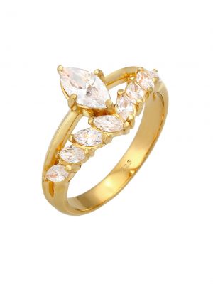 Prozirni prsten Elli Premium zlatna