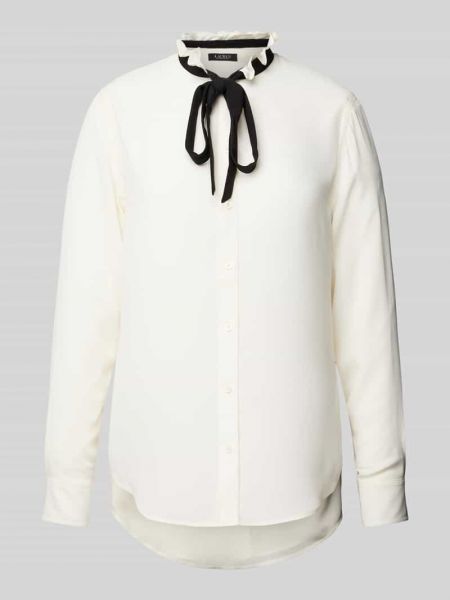 Bluzka z kokardką Lauren Ralph Lauren biała
