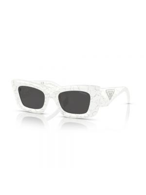 Okulary przeciwsłoneczne eleganckie Prada białe