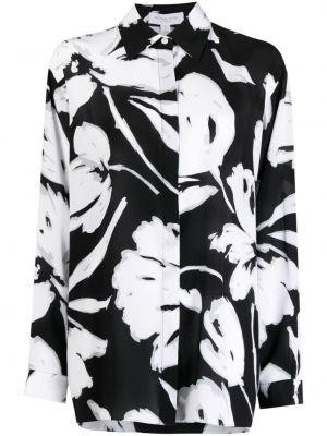 Virágos selyem ing nyomtatás Michael Kors Collection