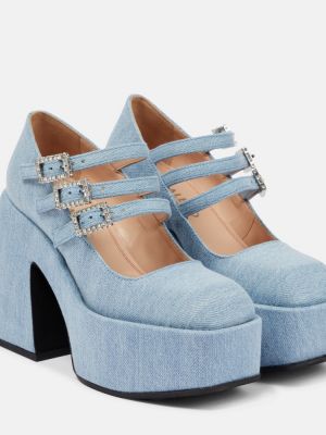 Pantofi cu toc cu platformă Nodaleto albastru