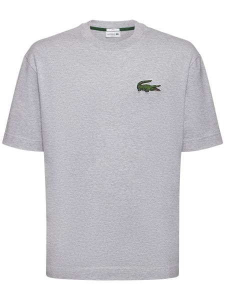 Džerzej bavlnené tričko Lacoste zelená
