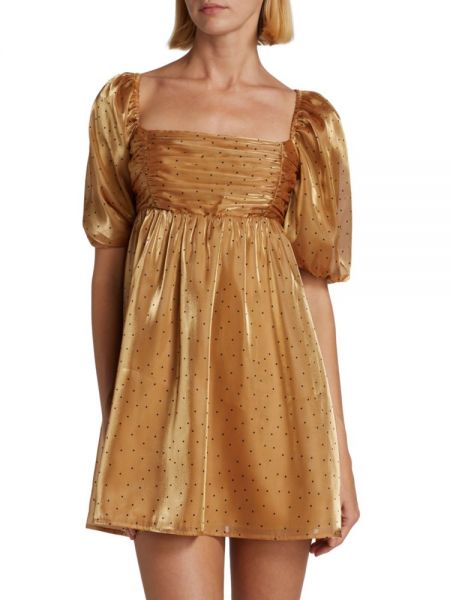 Платье babydoll Wayf золотое