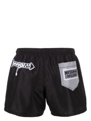 Shorts à imprimé Moschino noir