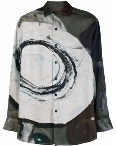 Camisa con estampado con estampado abstracto Song For The Mute gris